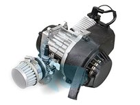 Compleet 47cc / 49cc motorblok met carburateur, ALUMINIUM trekstarter, koppelingshuis voor DIKKE ketting Compleet 47cc / 49cc motorblok met carburateur, ALUMINIUM trekstarter, koppelingshuis voor DIKKE ketting